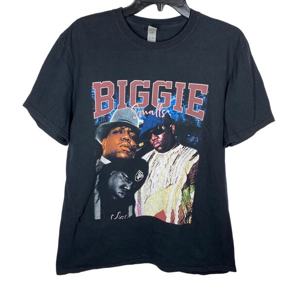 Gildan Other - Biggie Smalls T Shirt by Gildan Notorious B.I.G. 100% Cotton Black Red Sz Large